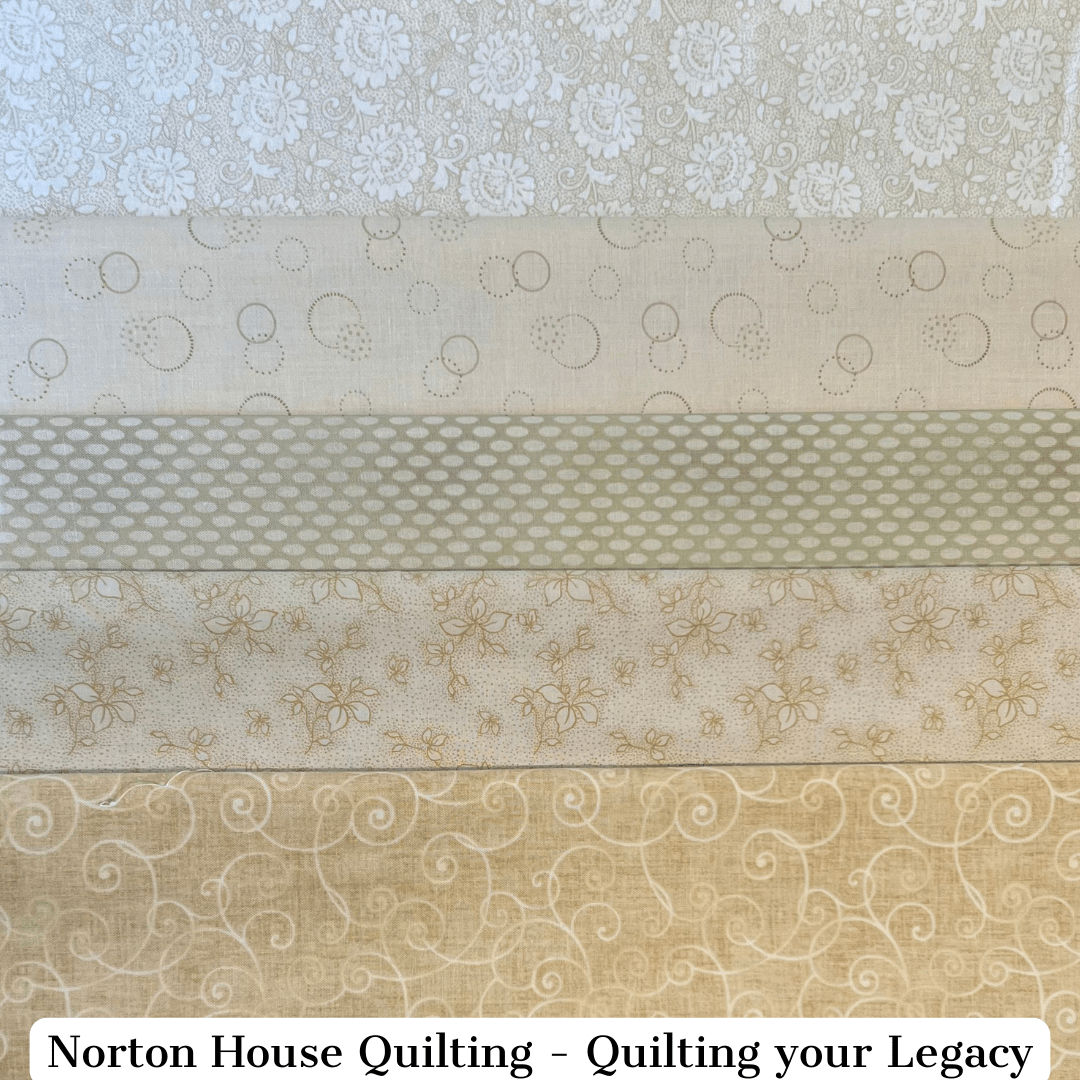 Cream Tonal - 5-Fat Quarter Bundle