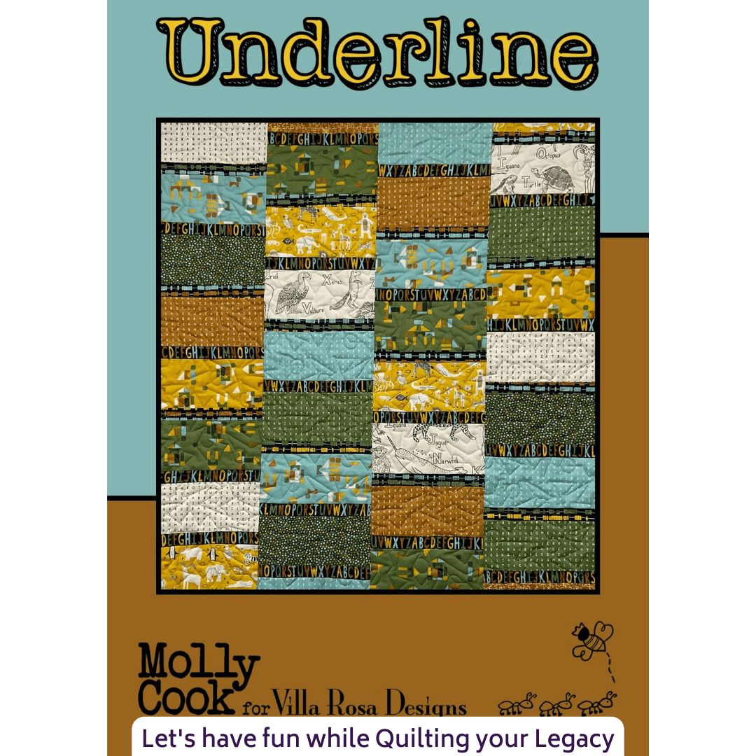 DIGITAL - Underline - Quilt Pattern - Villa Rosa Designs