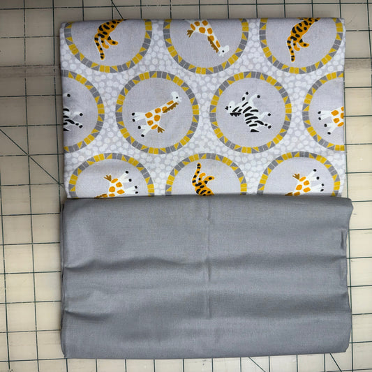🌻 Safari Critters with Grey - Dynamic Duo 2 - 1-yard Cuts