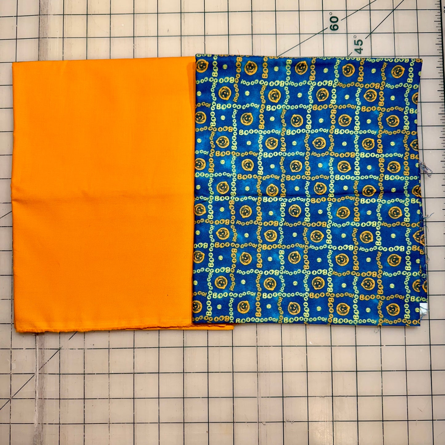 🌻 Orange Pumpkin Blue – Dynamic Duo 2 - 1-yard Cuts