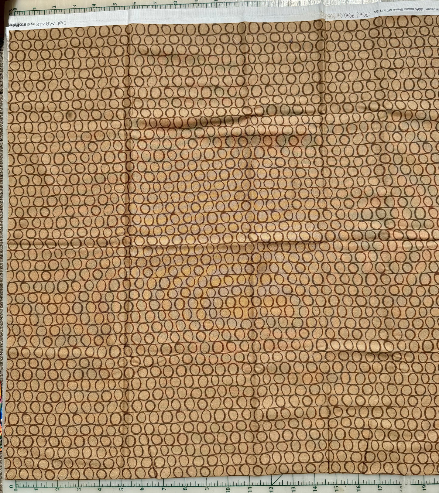 🎪 Brown with Brown Circles – Final Act Fabric (24")