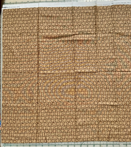 🎪 Brown with Brown Circles – Final Act Fabric (24")