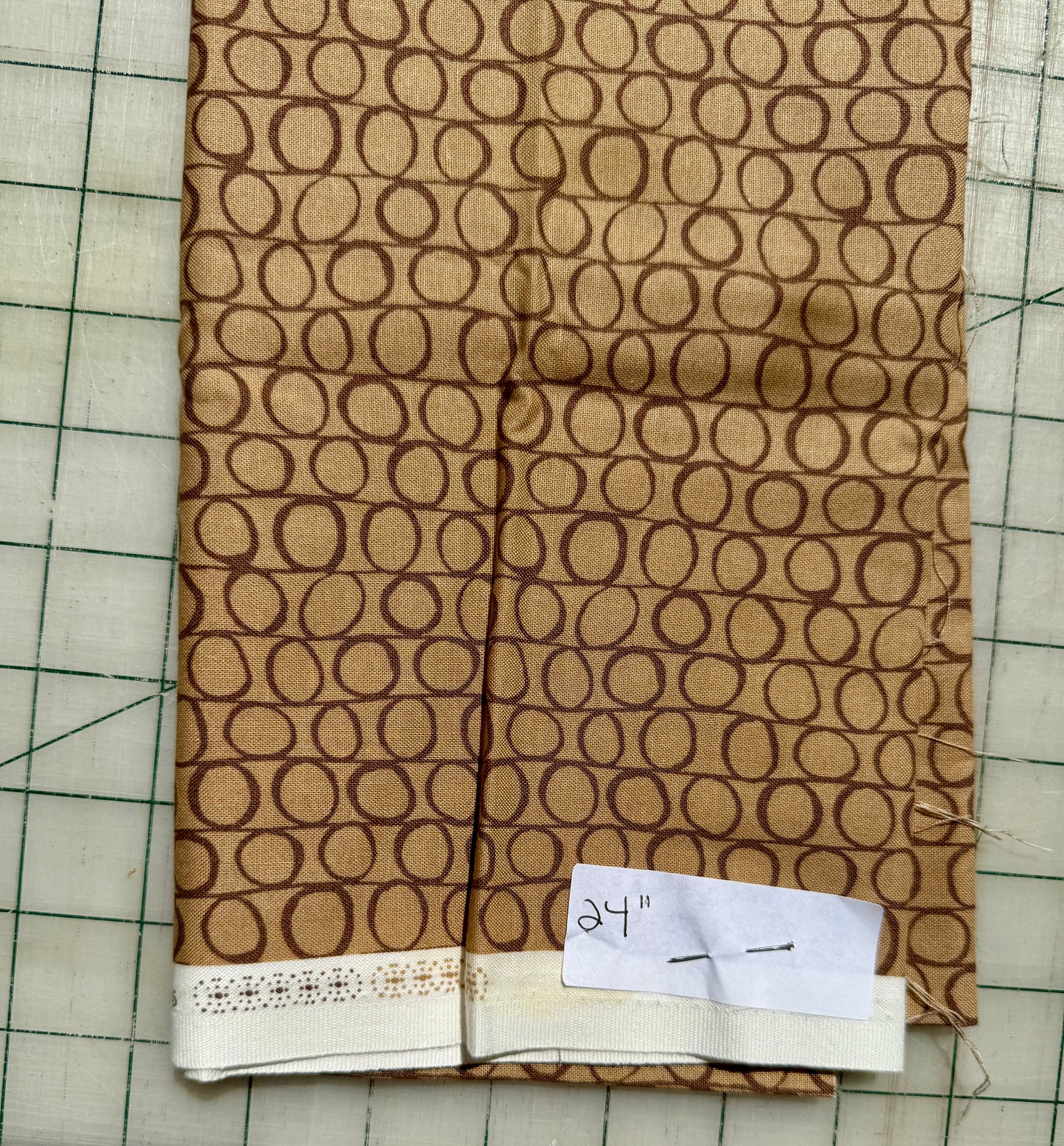 🎪 Brown with Brown Circles – Final Act Fabric (24")