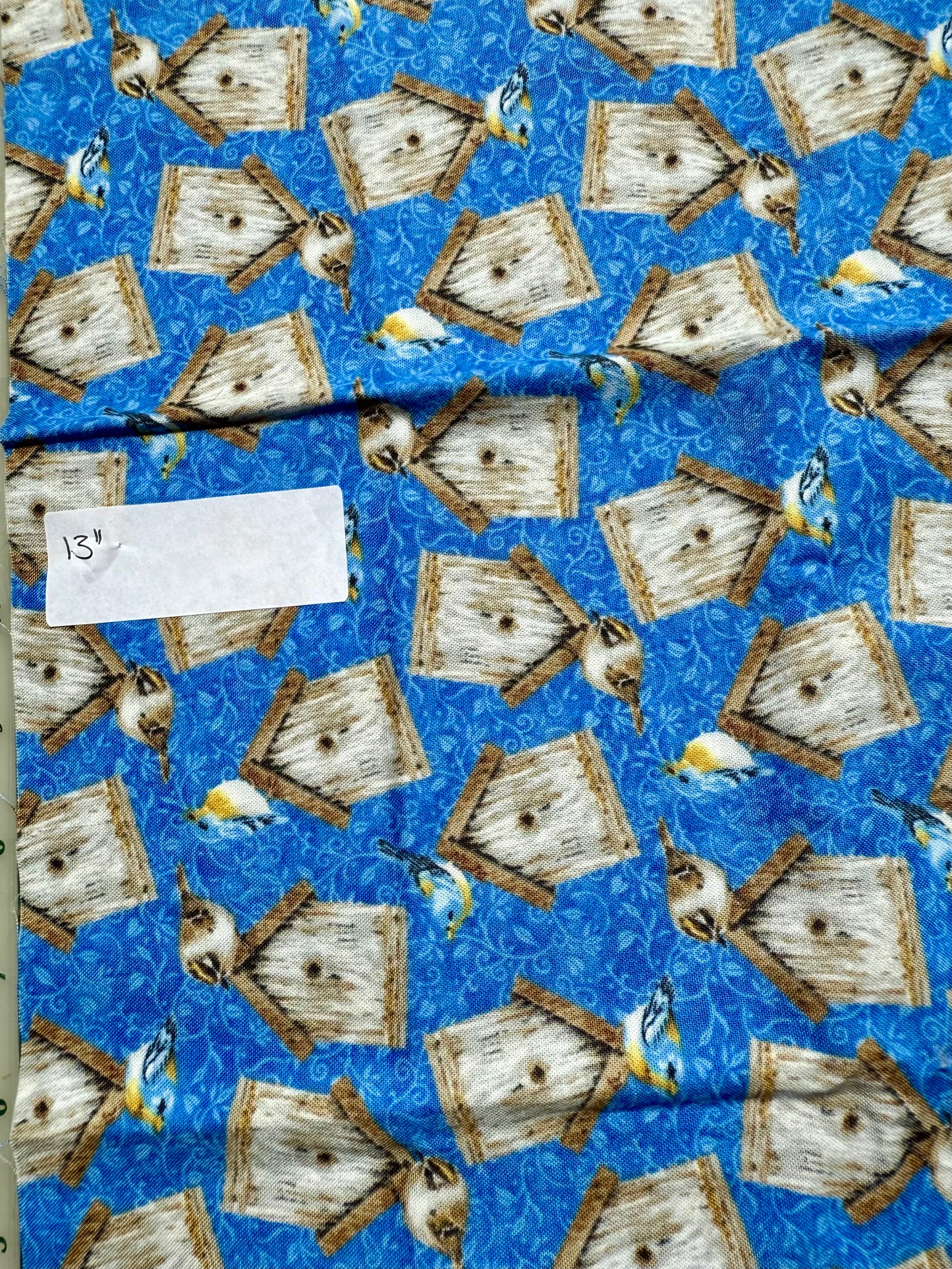 🎪Blue Birdhouses – Final Act Fabric (13")