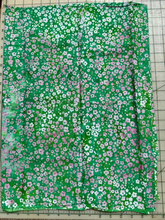 ❤️ Green with Purples Flowers  – Final Act Fabric (31")