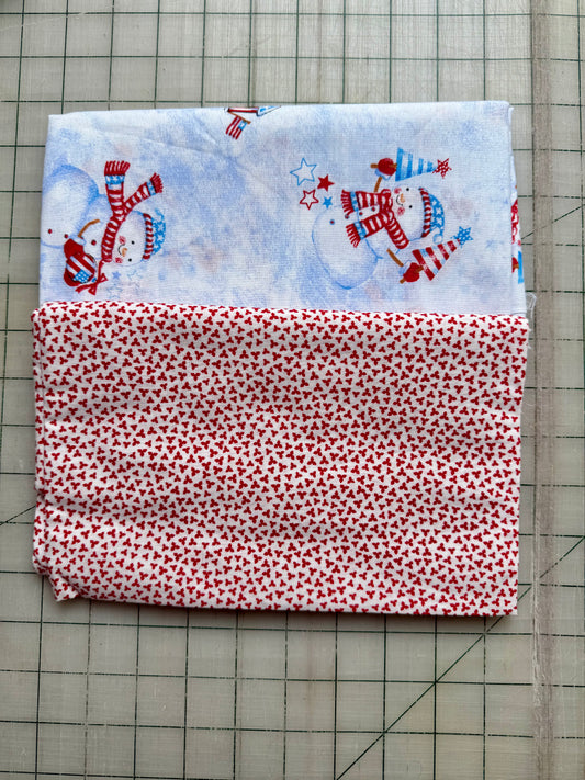 🌻   Snowman with Red – Dynamic Duo 2 - 1-yard Cuts