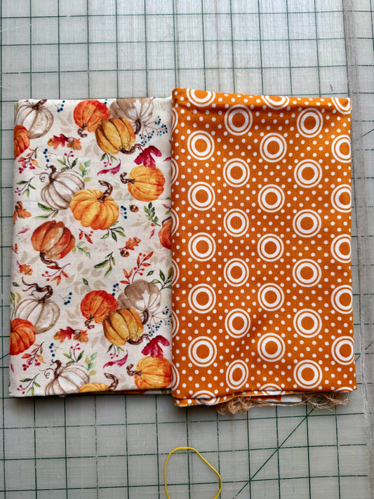 🌻  Pumpkin with Orange – Dynamic Duo 2 - 1-yard Cuts