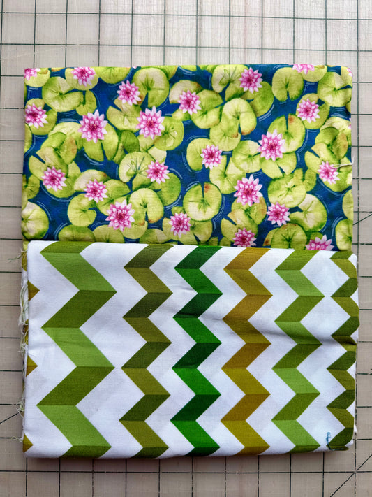 🌻  Lily Pads with Green  – Dynamic Duo 2 - 1-yard Cuts