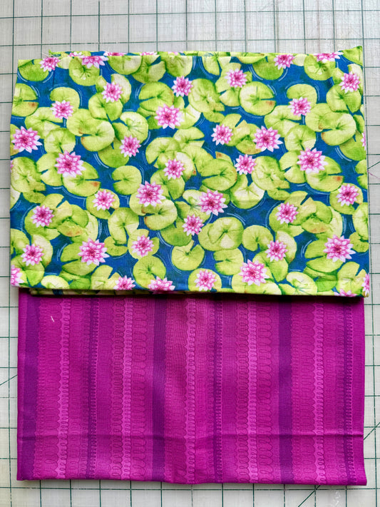 🌻 Lily Pads with Purple – Dynamic Duo 2 - 1-yard Cuts