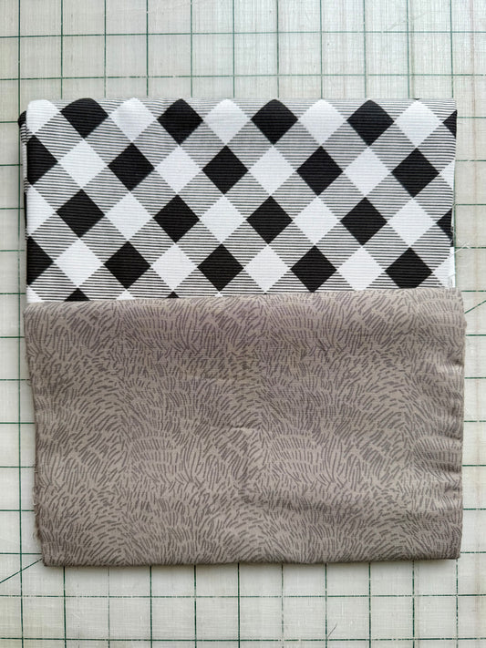 🌻 Plaid with Grey – Dynamic Duo 2 - 1-yard Cuts