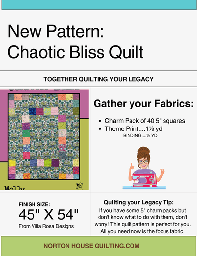 Chaotic Bliss Quilt Pattern - Villa Rosa Designs