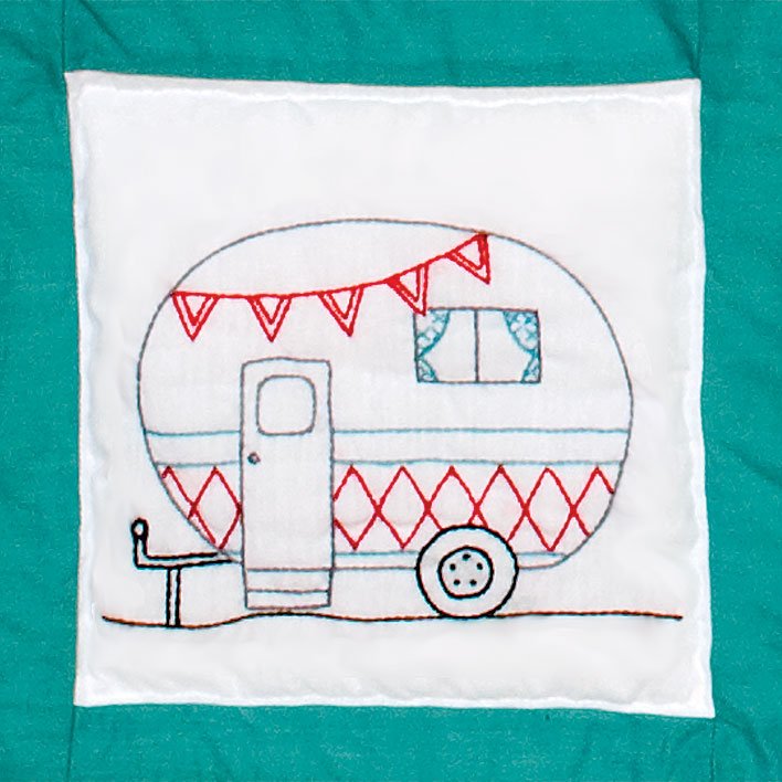 Blocks Happy Campers 9″ Theme Quilt Blocks Needleword - Norton House Quilting