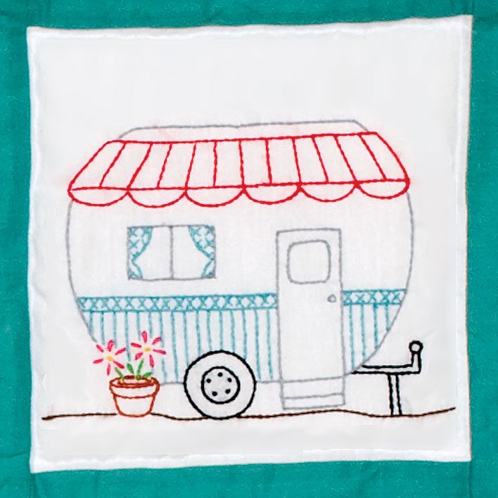 Blocks Happy Campers 9″ Theme Quilt Blocks Needleword - Norton House Quilting