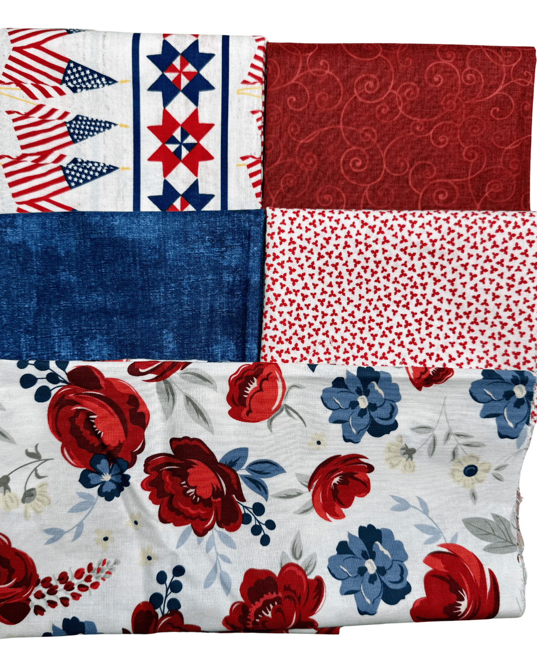 Heritage Roses - Stars and Stripes Bundle - Just Add Thread - A - Norton House Quilting