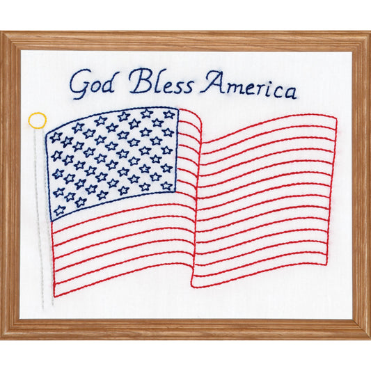 God Bless America 8″ x 10″ Sampler Needlework