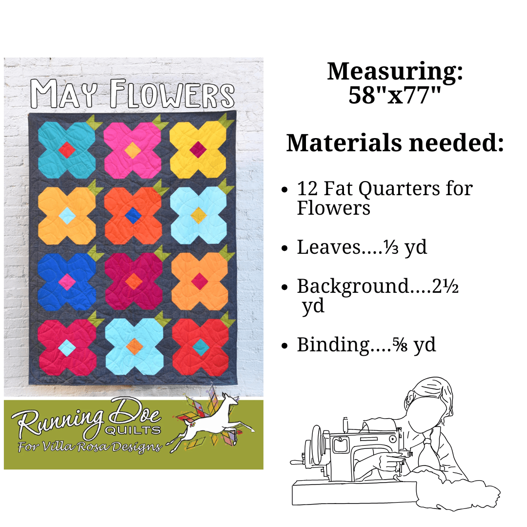 May Flowers Quilt — Digital Quilt Pattern (PDF Download) ✂️ - Norton House Quilting