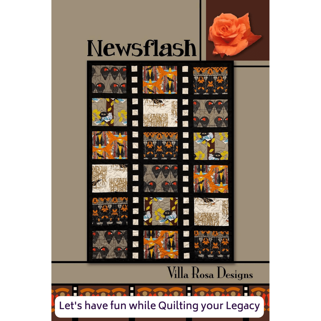 Newsflash Quilt Pattern - Villa Rosa Designs