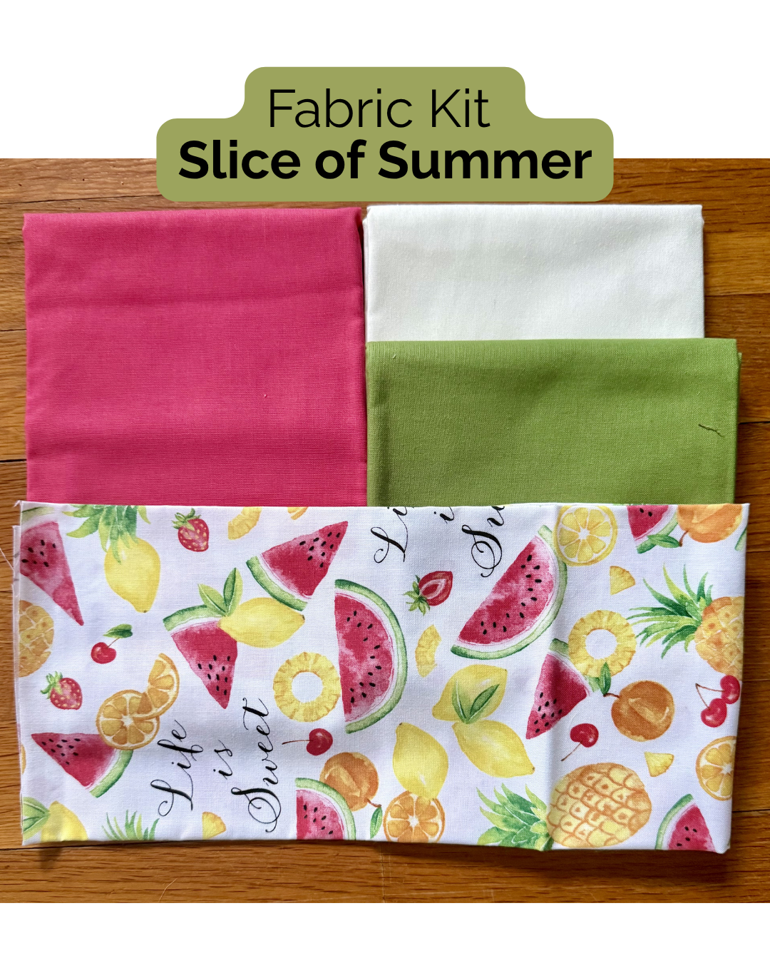 Watermelon Table Topper Fabric Kit – Easy & Coordinated