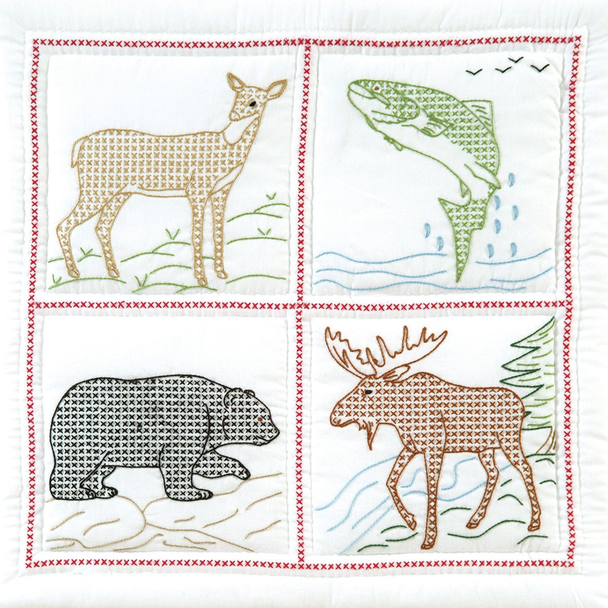 Wilderness 18″ Quilt Blocks Needlework - Norton House Quilting