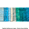 Bali (watercolor) Fat Quarter Fabric Bundle - Sky