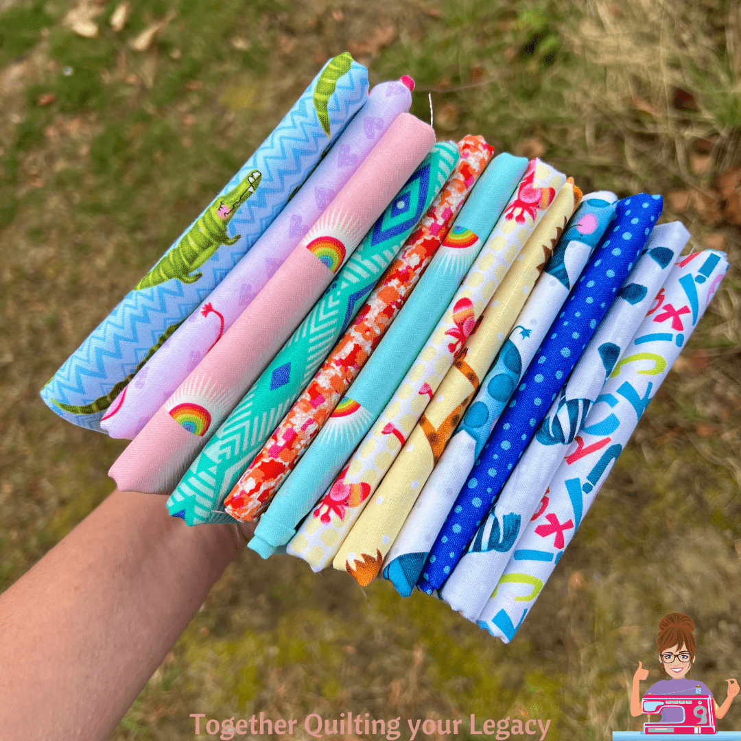 🌈🦓 Safari Celebration – 12 Fat Quarter Bundle (Bright & Cheerful Jungle-Inspired Prints)