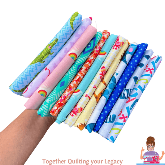🌈🦓 Safari Celebration – 12 Fat Quarter Bundle (Bright & Cheerful Jungle-Inspired Prints)