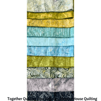 Bali (watercolor) Fat Quarter Fabric Bundle - Happy
