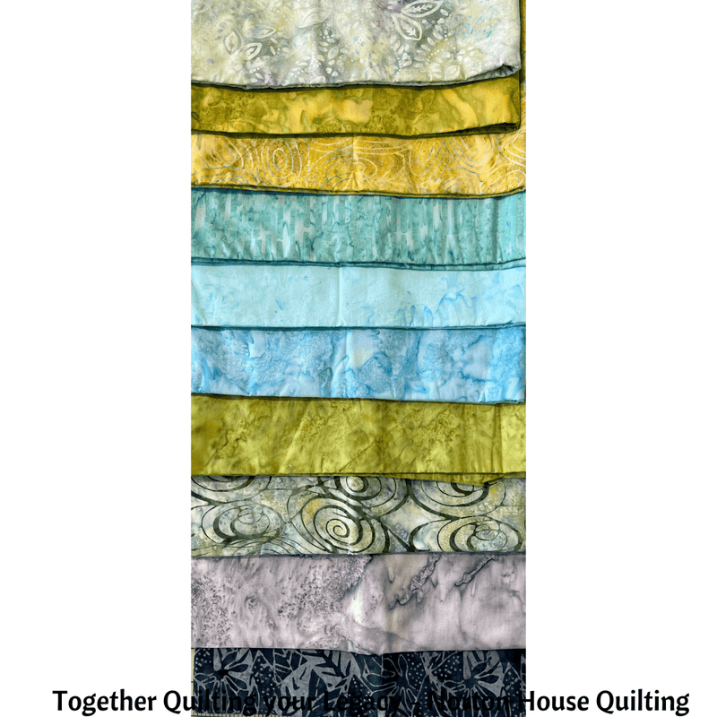 Bali (watercolor) Fat Quarter Fabric Bundle - Happy