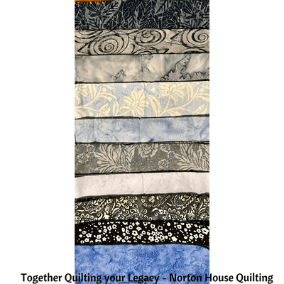 Bali (watercolor) Fat Quarter Fabric Bundle - Midnight