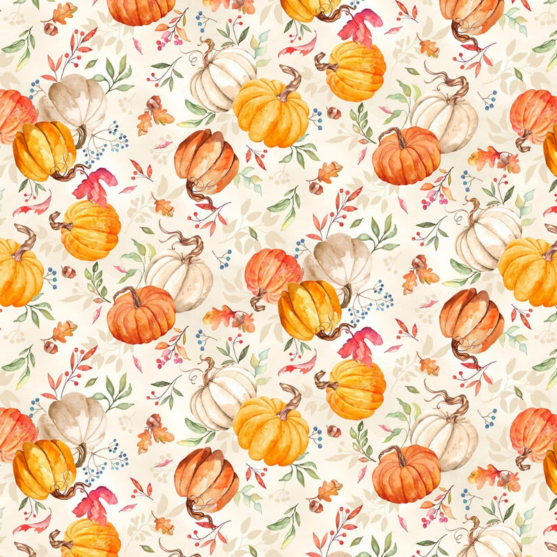 Tan Pumpkin Toss - 33865-282- Wilmington Prints - Autumn in Vermont