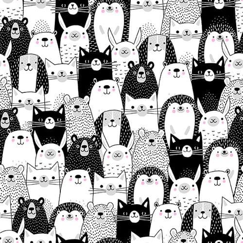Black & White with a Touch of Bright - Black and White - 5806-09 - Studio E - Kids Print