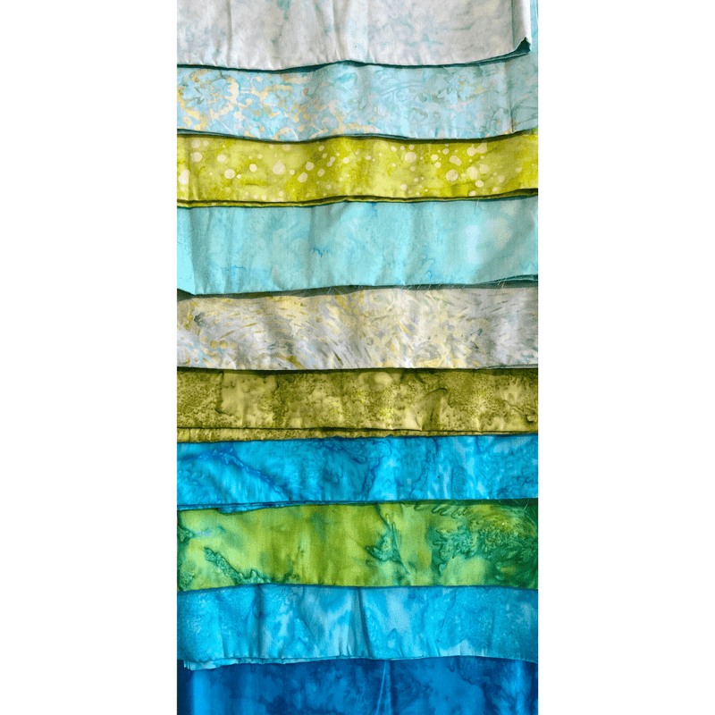Bali (watercolor) Fat Quarter Fabric Bundle - Ocean