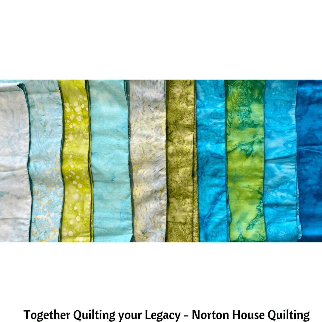 Bali (watercolor) Fat Quarter Fabric Bundle - Ocean