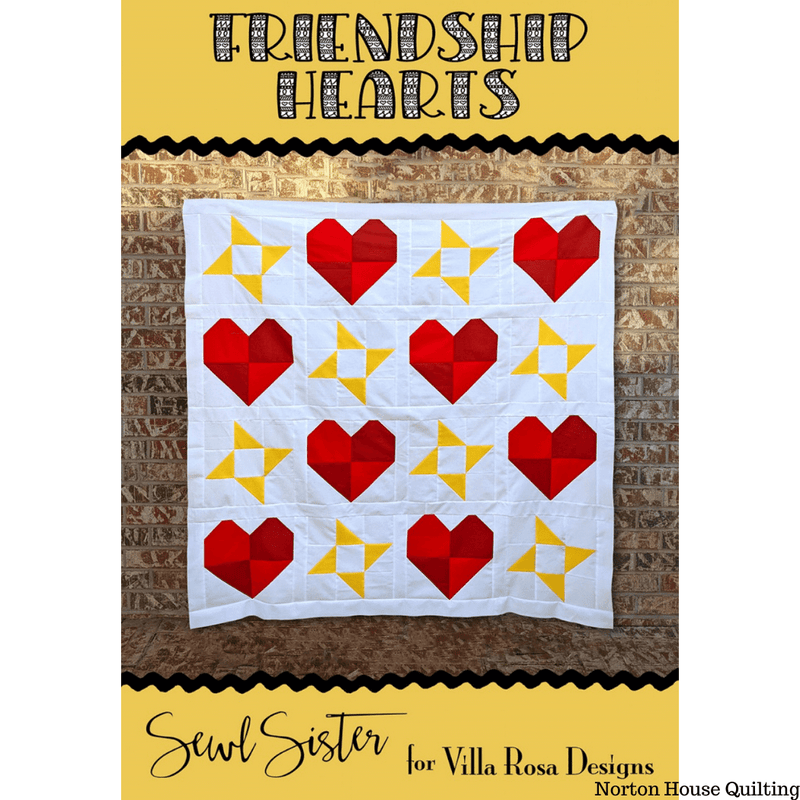 DIGITAL - Friendship Hearts Quilt Pattern - Villa Rosa Designs