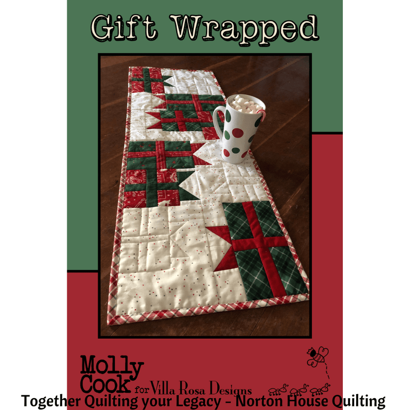 DIGITAL - Gift Wrapped Table Topper Pattern - Villa Rosa Designs