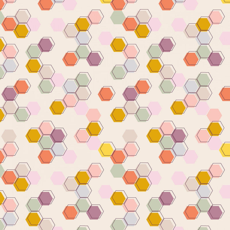 Harmony Honeycomb Cream - C11093R-CREAM -  Riley Blake - Flower Prints