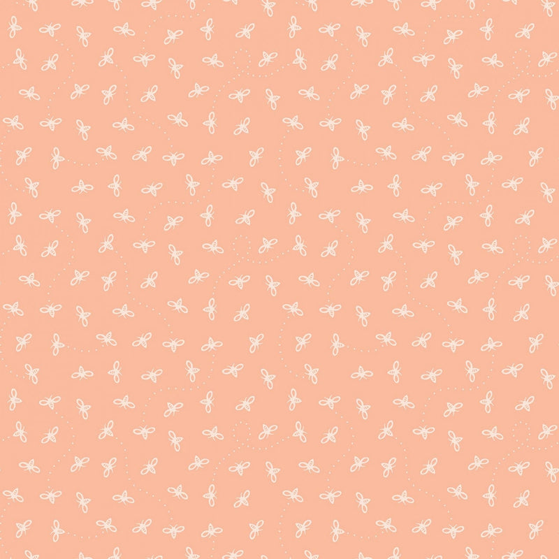 Harmony Bees Apricot - C11096-APRICOT -  Riley Blake - Flower Prints