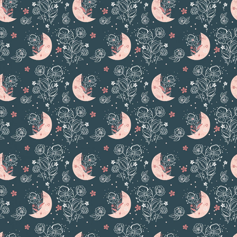 Beneath the Western Sky -  Moons - C11191R-DKNAVY -  Riley Blake - Flower Prints
