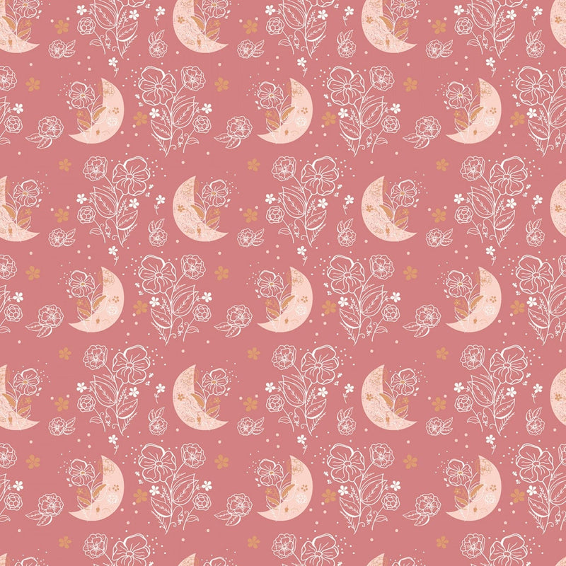 Beneath the Western Sky -  Moons - C11191R-DKPINK -  Riley Blake - Flower Prints