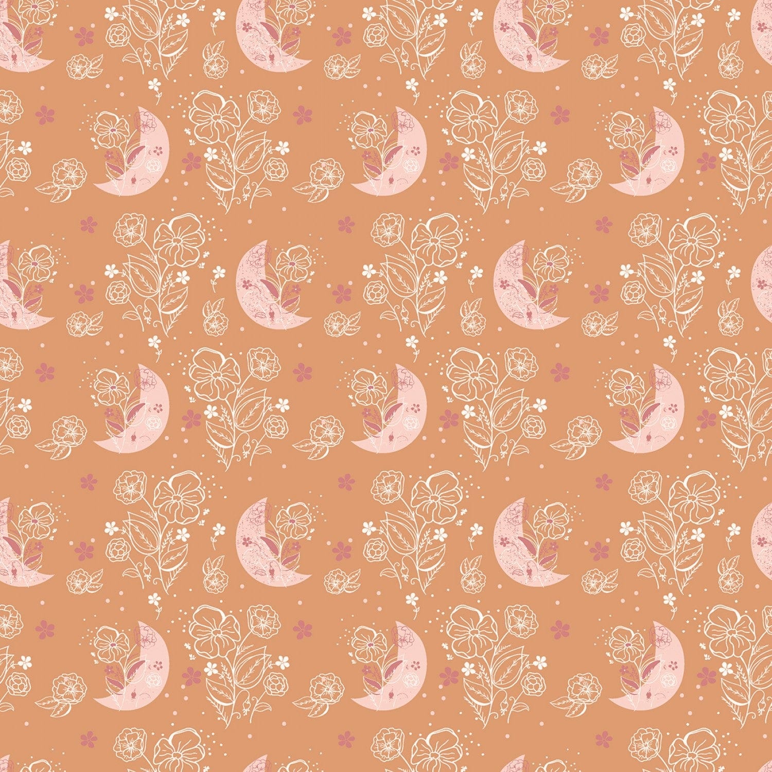 Beneath the Western Sky -  Moons - C11191R-ORANGE -  Riley Blake - Flower Prints