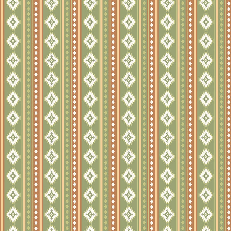 Beneath the Western Sky -  Stripes - C11193R-GREEN -  Riley Blake - Flower Prints