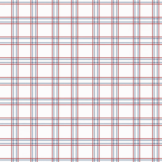 American Dream - Plaid Offwhite - C11935R-OFFWHITE -  Riley Blake - Patriotic Prints - Fabric Sale Blast