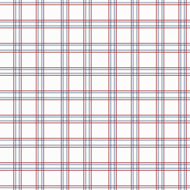 American Dream - Plaid Offwhite - C11935R-OFFWHITE -  Riley Blake - Patriotic Prints