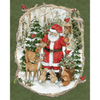 Christmas Santa Woodland Panel 36in