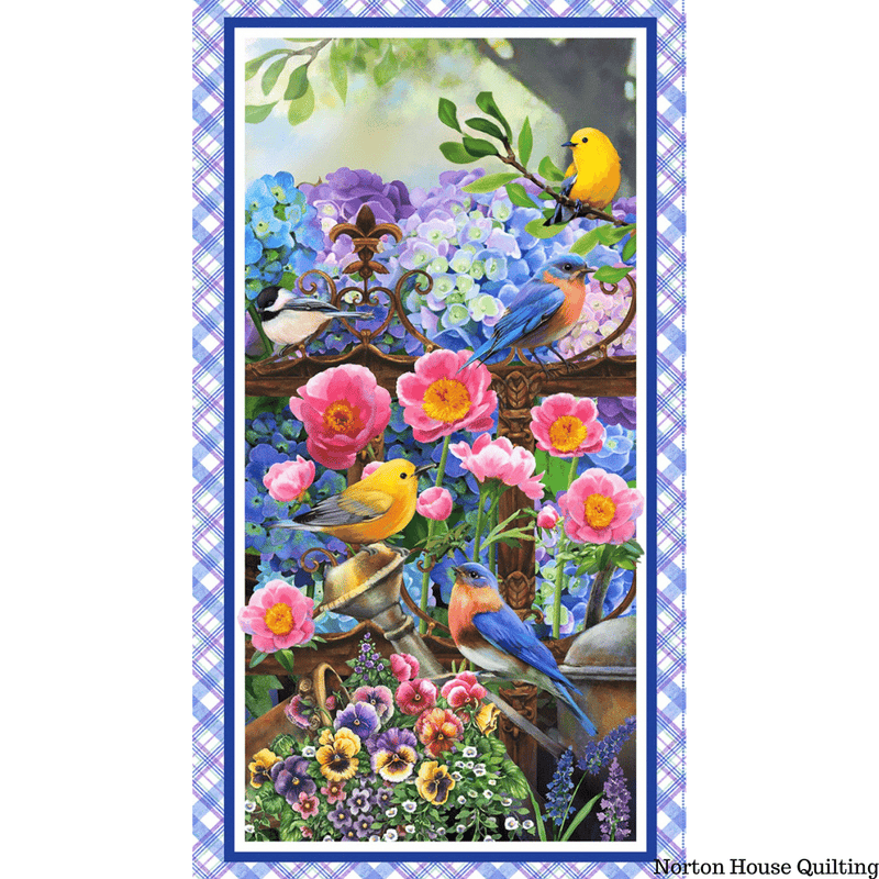 Hydrangea Garden Digital Panel 24in - 5896-70 - Studio E - Flower Prints