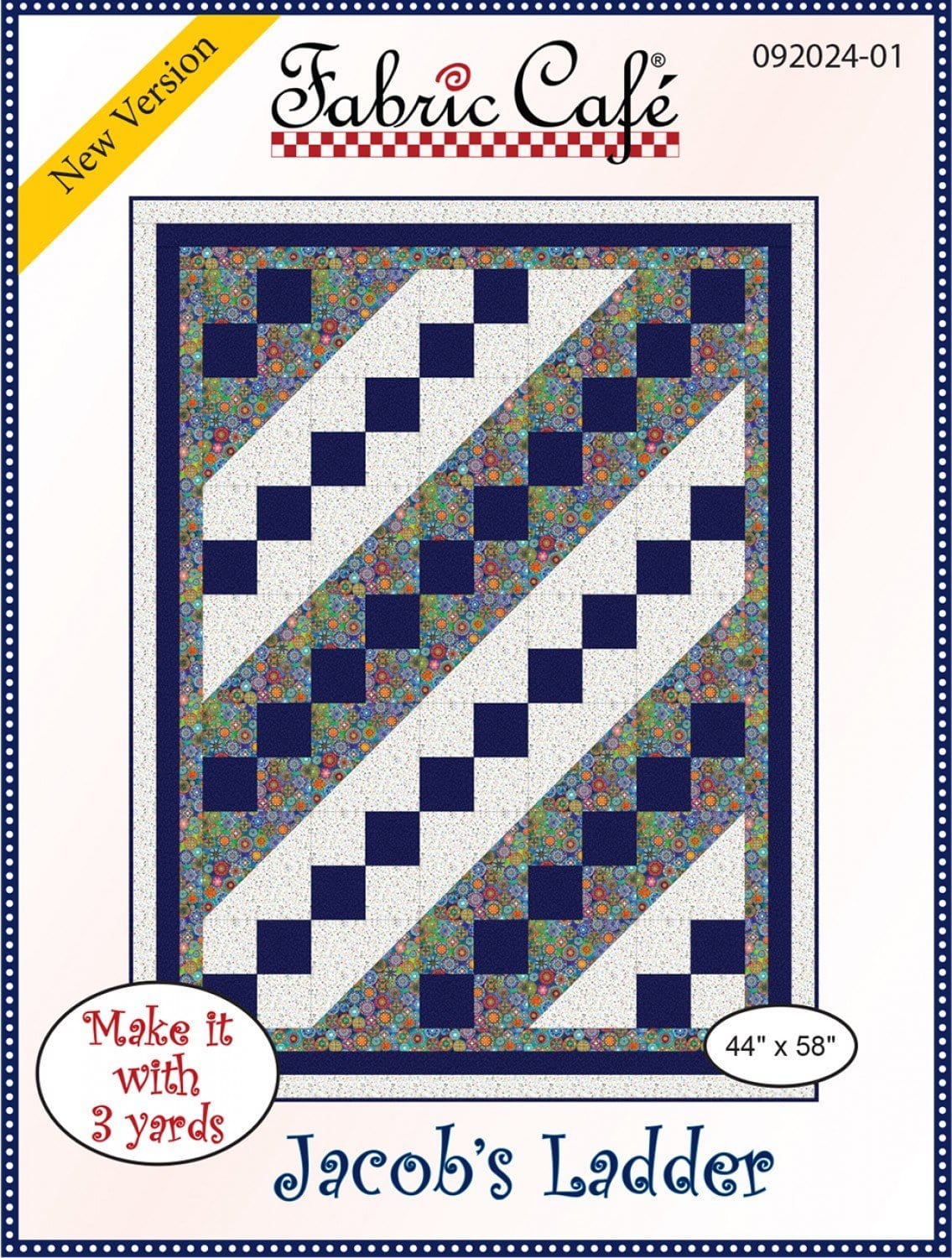 Jacob's Ladder Pattern - 3-yard Quilt - Fabric Cafe - Norton House