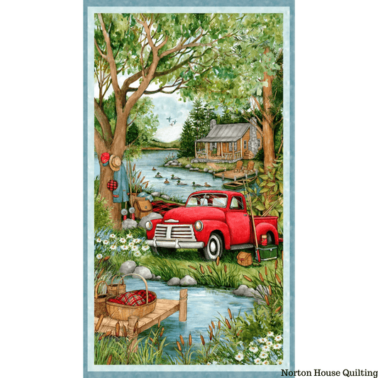 Down by the Lake - Panel - 39726-743 - Wilmington Prints - Fabric Sale Blast