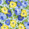 Flowerhouse Sunshine - Floral Blue  - FLH-20248-4 - Robert Kaufman