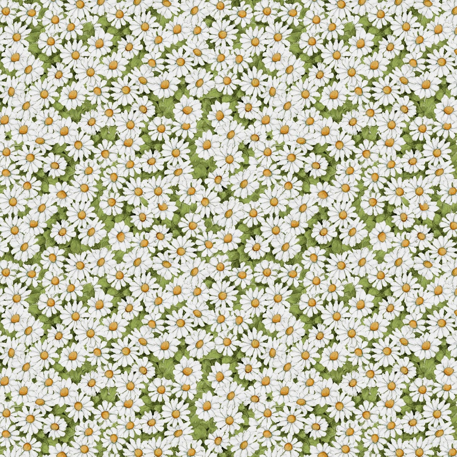Savor the Gnoment - Green Daisy Allover - 39722-715 - Tonal - Wilmington Prints