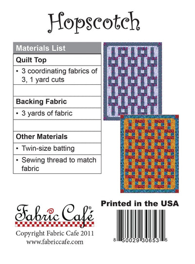 Hopscotch Pattern - 3-yard Quilt - Fabric Cafe